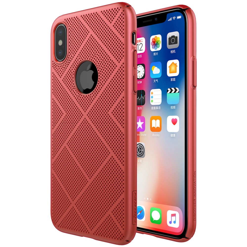 iPhone X Air Case Breathable Hard Back Cover by Nillkin - Red