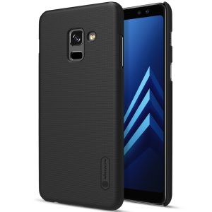 Samsung Galaxy A8 Plus 2018 Frosted Shield Hard Back Cover by Nillkin - Black