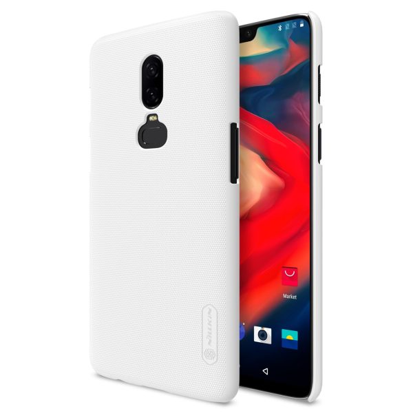 OnePlus 6 Frosted Shield Hard Back by Nillkin - White