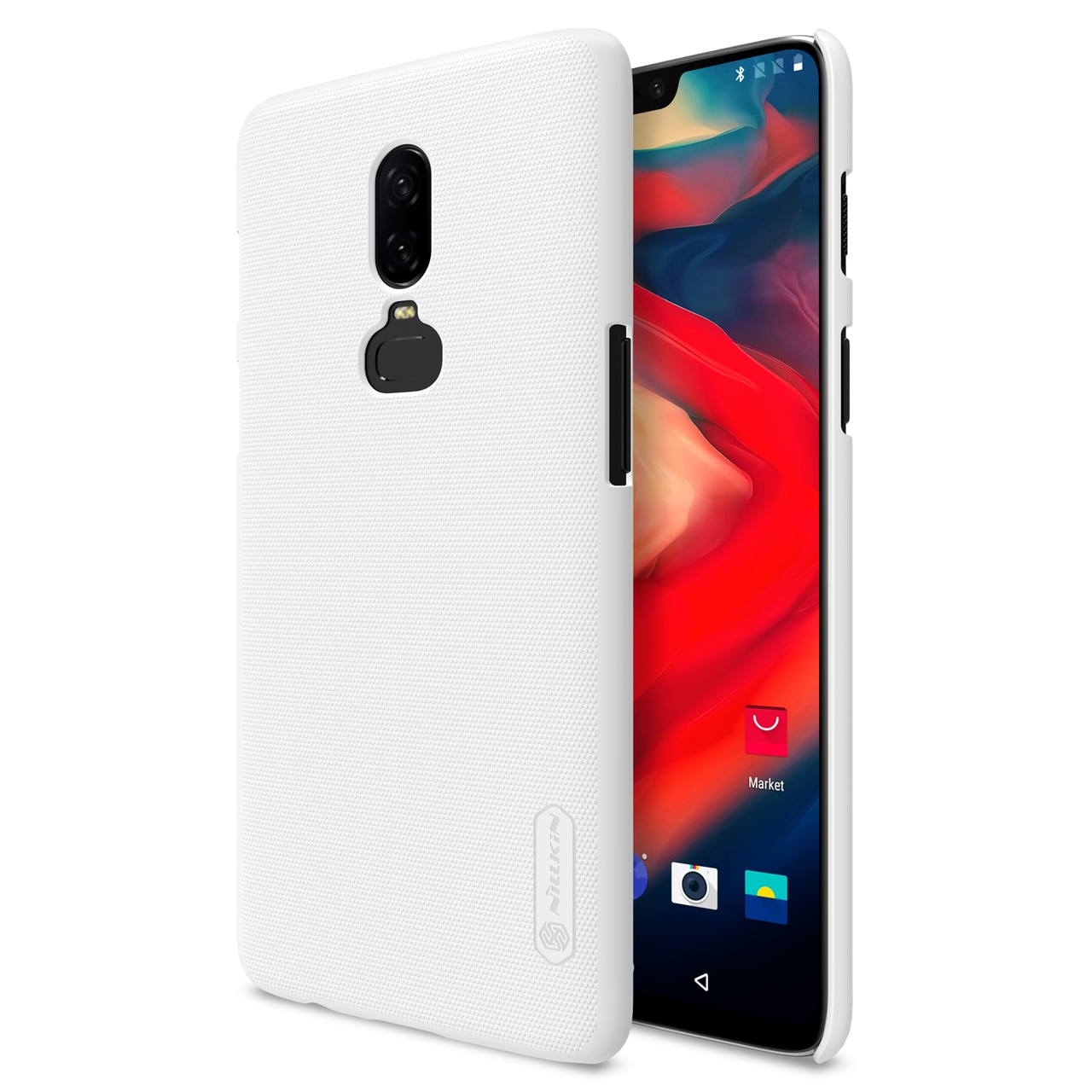 OnePlus 6 Frosted Shield Hard Back by Nillkin - White