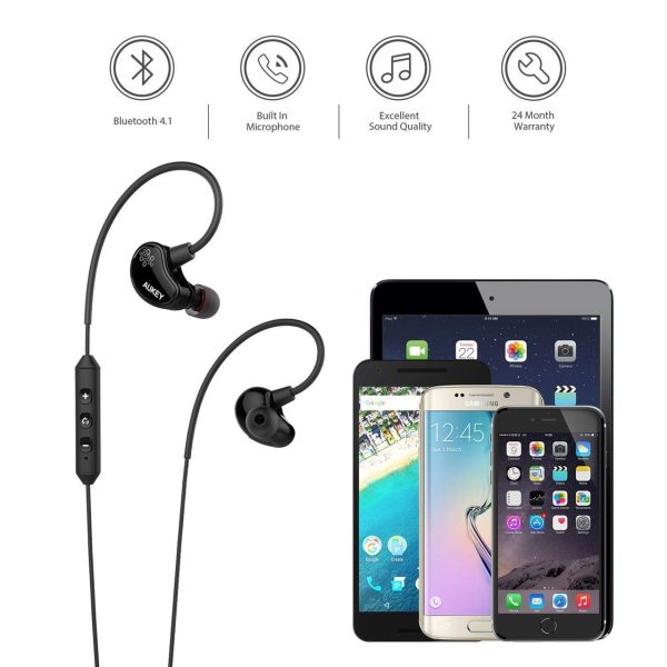 AUKEY Arc Wireless Bluetooth Headphones - Black - EP-B29