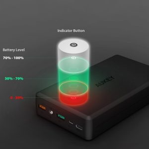 AUKEY 30000mah Powerbank  with Quick Charge 3.0 USB-C (Black) - PB-Y3