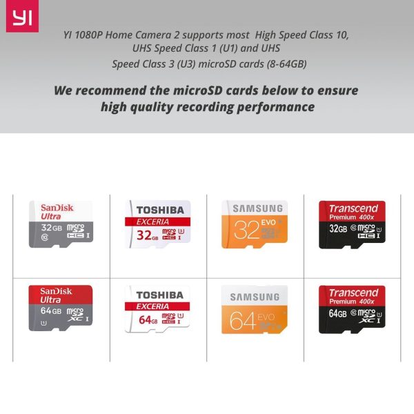 YI Home Camera 2 1080p Wireless IP Security Surveillance System HDR International English Version