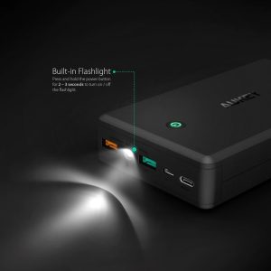 AUKEY 30000mah Powerbank  with Quick Charge 3.0 USB-C (Black) - PB-Y3