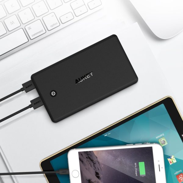 AUKEY 30000mAh Portable Charger with Quick Charge 3.0, Lightning & Micro-USB Input - PB-T11