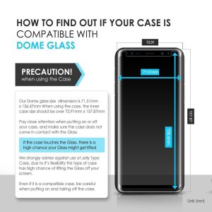 Galaxy Note 8 Whitestone Dome Glass with UV Light & Easy Install Kit