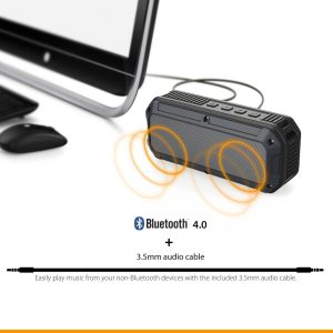 AUKEY Rugged Outdoor Bluetooth 4.0 Speaker (Bluetooth, Micro USB, IP64) - SK-M8