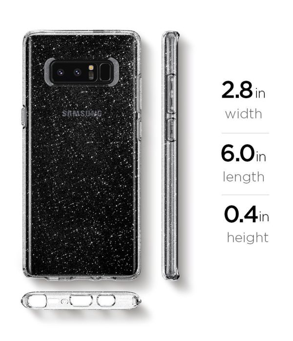 Galaxy Note 8 Spigen Liquid Crystal Glitter Case - Crystal Quartz