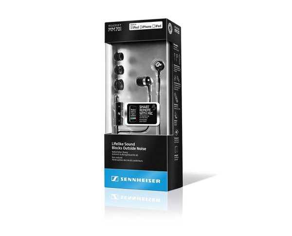 Sennheiser In-Ear Headphone with Mic - MM 70 iP Black Sennheiser In-Ear Headphone with Mic - MM 70 iP Black