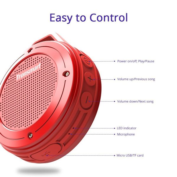 Tronsmart Element T4  Bluetooth Waterproof Portable Speaker - Red