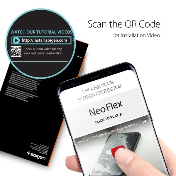 Galaxy S8 Spigen Neo Flex Case Friendly Screen Protector - 2 PACK