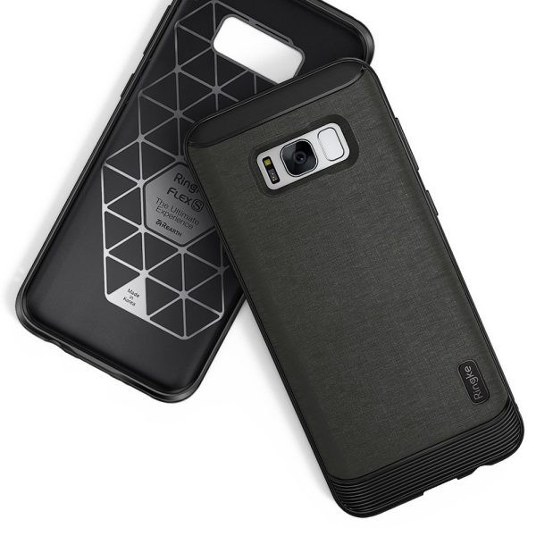 Galaxy S8 Ringke Flex S Leather Infused Case - Gray Galaxy S8 Ringke Flex S Leather Infused Case - Gray