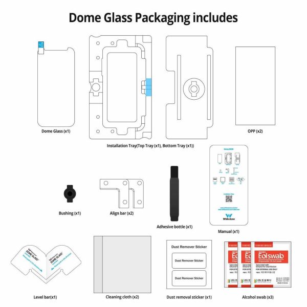 Galaxy S8 Plus Whitestone Dome Glass with UV Light & Easy Install Kit.