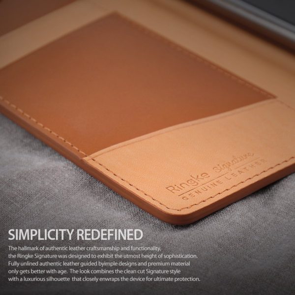 iPhone 7 Plus Ringke Signature Leather Flip Cover - Brown