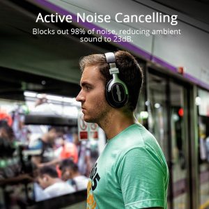 Tronsmart Encore S6 Active Noise Cancelling Headphones with 24 Hours Playtime and Built-in Mic and 3.5mm Audio Jack