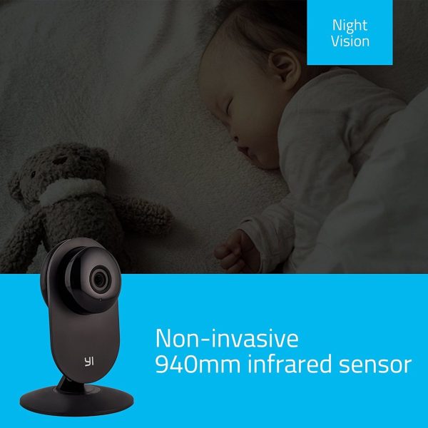 Yi Home Camera Wireless IP Security Surveillance System HDR English Version - Black