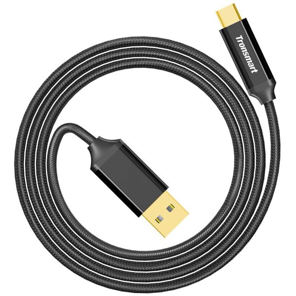 Tronsmart CPP9 Braided Nylon USB-C to USB-A 3.0 Charging & Syncing Cable (1 Feet*1, 3.3 Feet*1, 6 Feet*1 / 3 Pack)