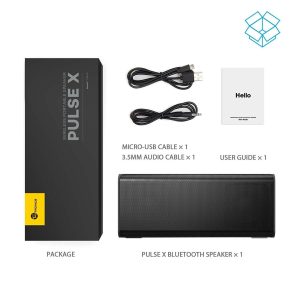 TaoTronics 14W Stereo Wireless Portable Bluetooth Speaker Pulse X from Dual 7W Drivers, Strong Bass, High Definition Audio, Built-in Microphone - TT SK10