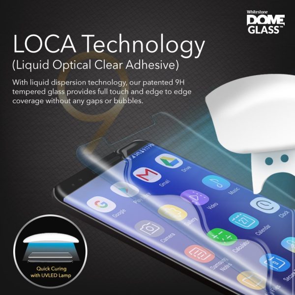 Galaxy S9 Whitestone Dome Glass with UV Light & Easy Install Kit