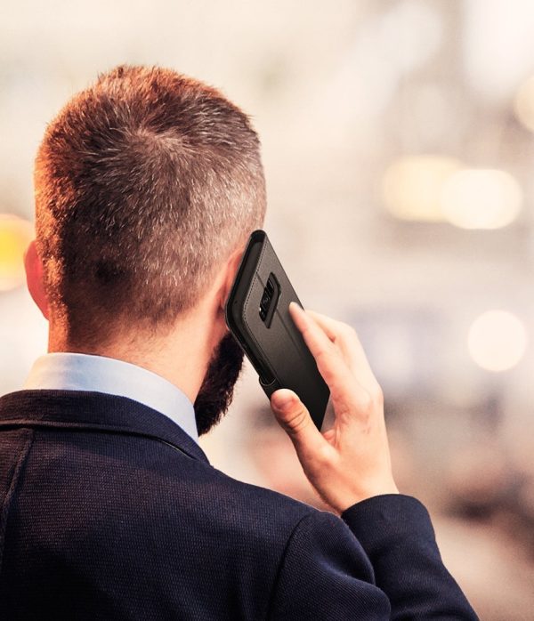 Samsung Galaxy S8 Plus Spigen Wallet S Flip Cover Case - Matte Black