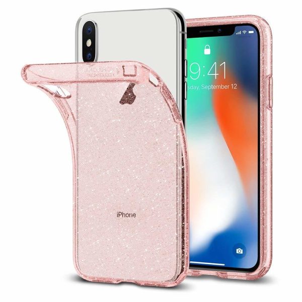 Apple iPhone X Spigen Liquid Crystal Glitter Case - Rose Quartz