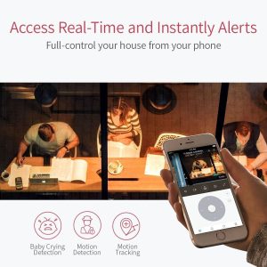 Yi Dome Camera 1080p HD Pan/Tilt/Zoom Wireless IP Security Surveillance System Night Vision - Black