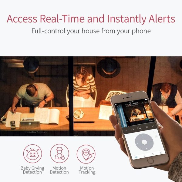 Yi Dome Camera 1080p HD Pan/Tilt/Zoom Wireless IP Security Surveillance System Night Vision - Black