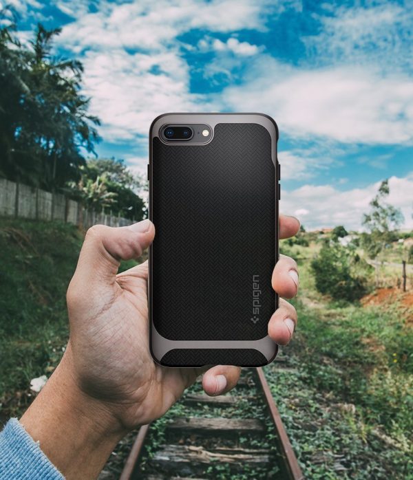 Apple iPhone 8 Plus / 7 Plus Original Spigen Case Neo Hybrid Herringbone - Gunmetal