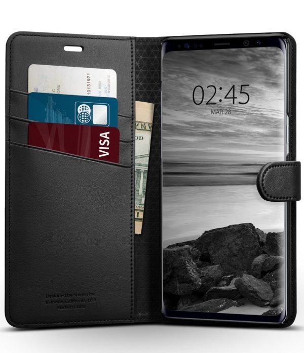 Samsung Galaxy Note 8 Spigen Original Wallet S Flip Cover Case  - Black Samsung Galaxy Note 8 Spigen Original Wallet S Flip Cover Case  - Black