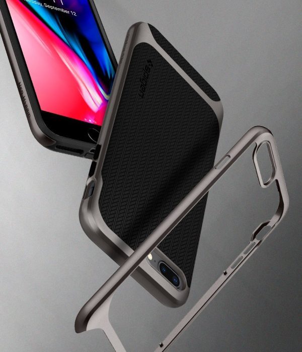 Apple iPhone 8 Plus / 7 Plus Original Spigen Case Neo Hybrid Herringbone - Gunmetal