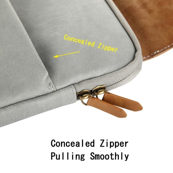 Baseus Laptop Bag British Series Ultra Soft Protective Notebook Bag 14 Inches Portable Leather Handbag for Macbook / All Other Windows Laptops