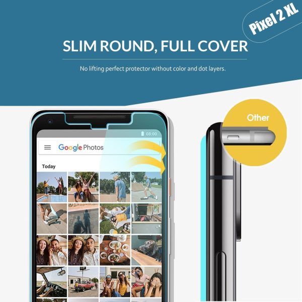 Google Pixel 2 Xl Whitestone Dome Glass with UV Light & Easy Install Kit