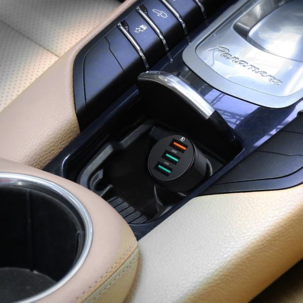 AUKEY 3-Port 42W Turbo Car Charger with QC 3.0 - Black - CC-T11