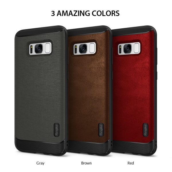 Galaxy S8 Ringke Flex S Leather Infused Case - Gray Galaxy S8 Ringke Flex S Leather Infused Case - Gray
