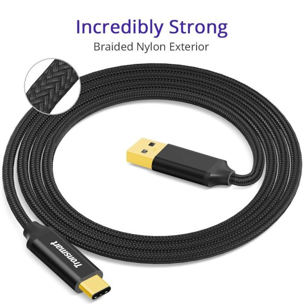 Tronsmart CPP9 Braided Nylon USB-C to USB-A 3.0 Charging & Syncing Cable (1 Feet*1, 3.3 Feet*1, 6 Feet*1 / 3 Pack)