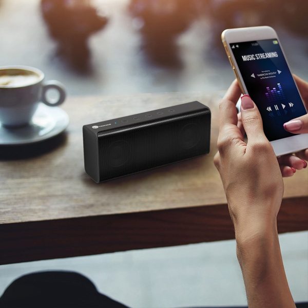 TaoTronics 14W Stereo Wireless Portable Bluetooth Speaker Pulse X from Dual 7W Drivers, Strong Bass, High Definition Audio, Built-in Microphone - TT SK10 TaoTronics 14W Stereo Wireless Portable Bluetooth Speaker Pulse X from Dual 7W Drivers, Strong Bass, High Definition Audio, Built-in Microphone - TT SK10