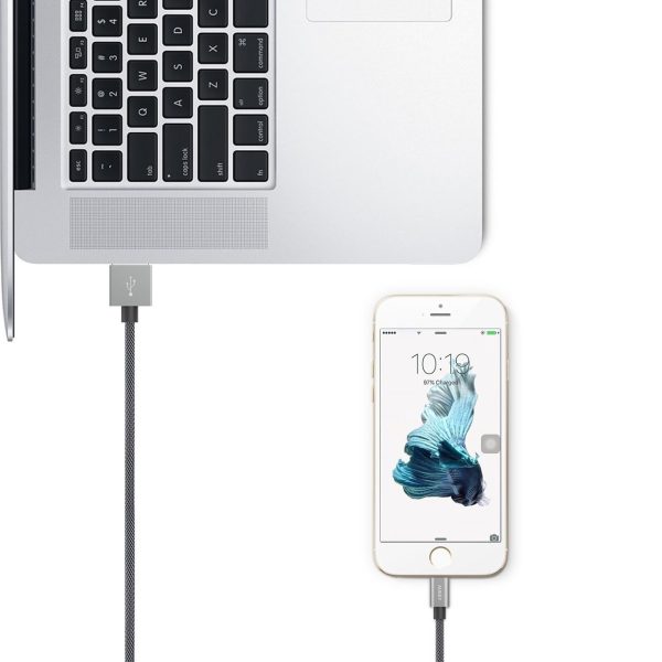 AUKEY Lightning Cable, 3.3ft Apple Certified and Braided Exomesh Cable for iPhone 7, 7 Plus, 6S, 6 Plus, iPad Pro - CB-D24