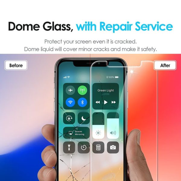 Apple iPhone XS / iPhone X Whitestone Dome Glass with UV Light & Easy Install Kit Apple iPhone XS / iPhone X Whitestone Dome Glass with UV Light & Easy Install Kit