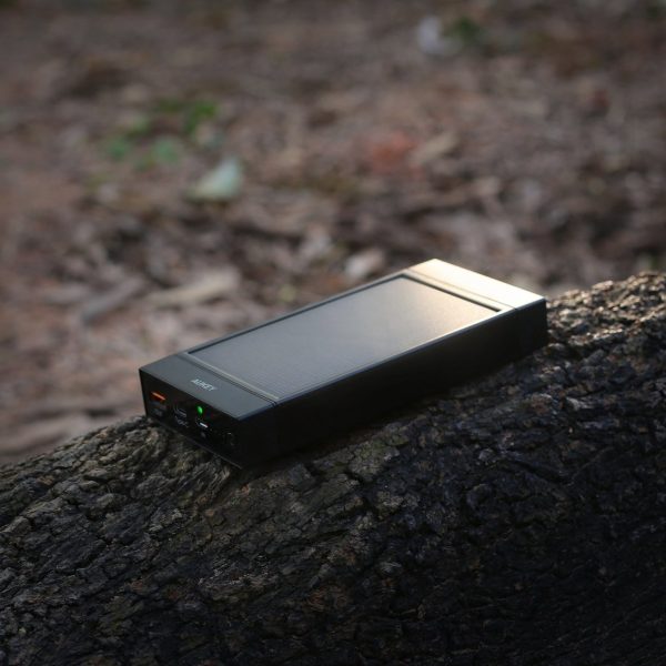 AUKEY 16000mAh Solar Powerbank with TYPE-C + USB + QC 3.0 (Black) - PB-P23