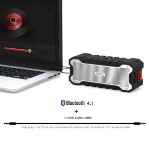 AUKEY Bluetooth Speaker with 30-Hour Playtime, Enhanced Bass, Water Resistant Wireless Speaker for iPhone, iPad, Samsung - SK-M12