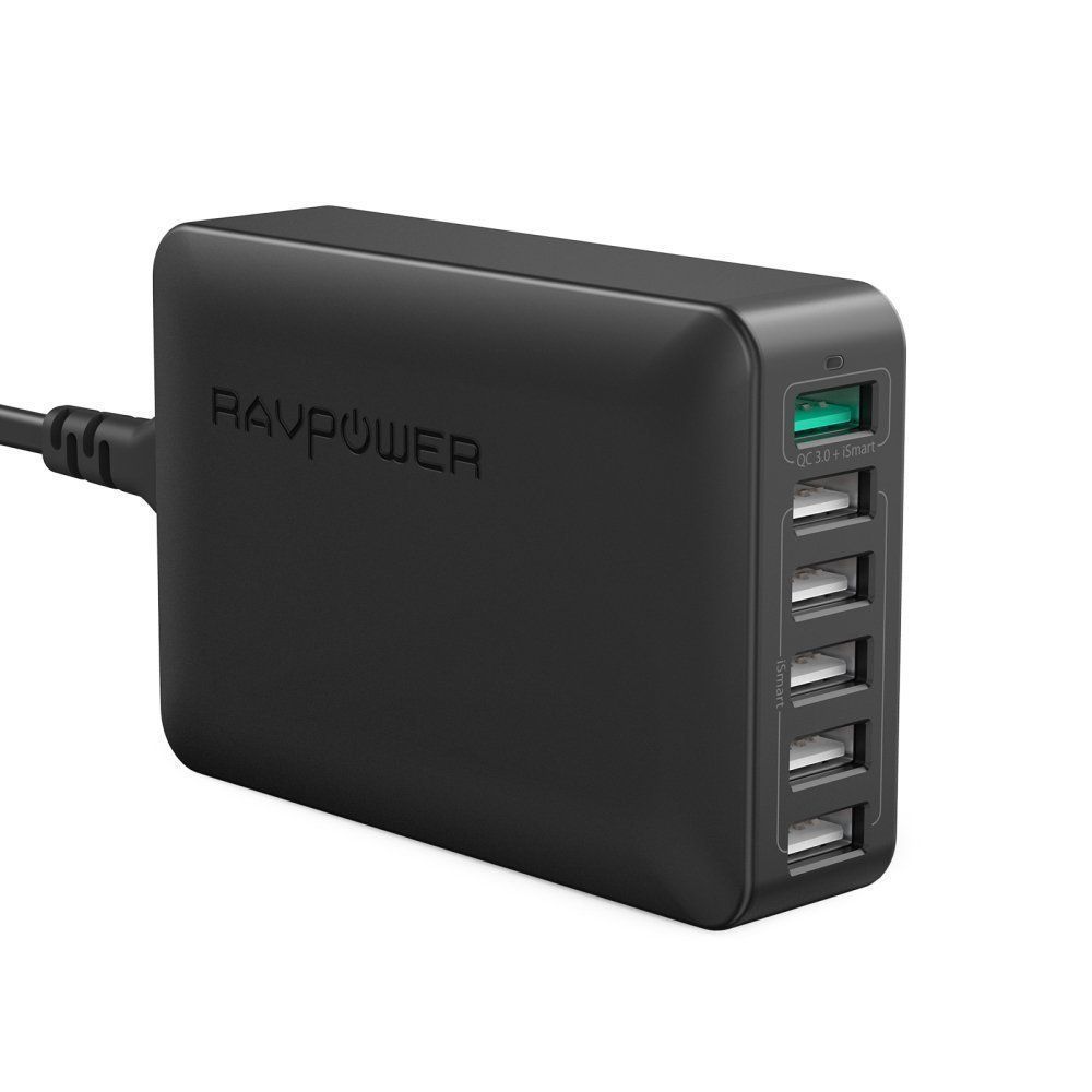 RAVPower 60W 6-Port Charging Station with Quick Charge 3.0 - RP-PC029
