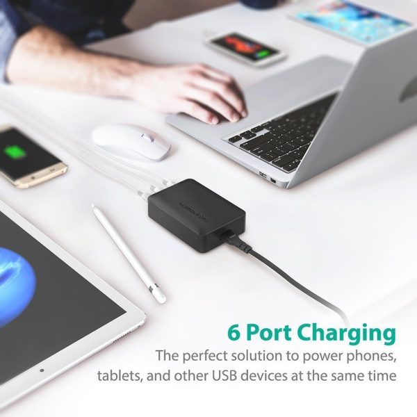 RAVPower 60W 6-Port Charging Station with Quick Charge 3.0