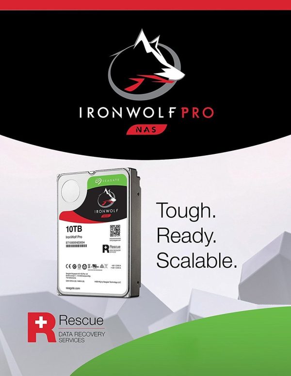 Seagate 10TB IronWolf Pro 7200RPM SATA 6Gb/s 256MB Cache 3.5-Inch NAS Hard Disk Drive (ST10000NE0004)