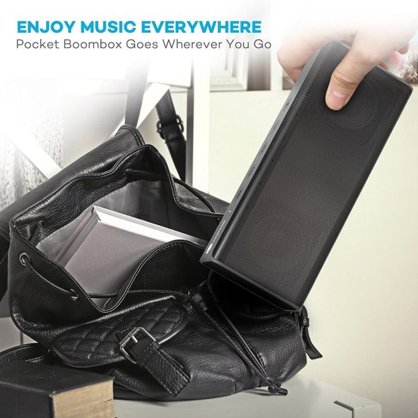 TaoTronics 14W Stereo Wireless Portable Bluetooth Speaker Pulse X from Dual 7W Drivers, Strong Bass, High Definition Audio, Built-in Microphone - TT SK10 TaoTronics 14W Stereo Wireless Portable Bluetooth Speaker Pulse X from Dual 7W Drivers, Strong Bass, High Definition Audio, Built-in Microphone - TT SK10