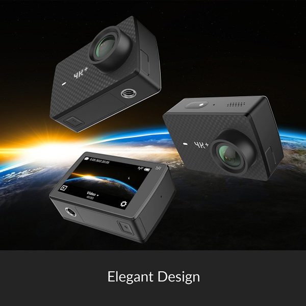 Yi 4K+ Action Camera with 4K 60 FPS Video with Waterproof Casing Kit - Black