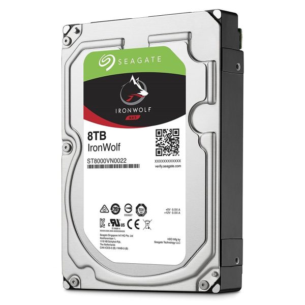 Seagate 8TB IronWolf NAS SATA 6Gb/s NCQ 256MB Cache 3.5-Inch Internal Hard Drive (ST8000VN0022)