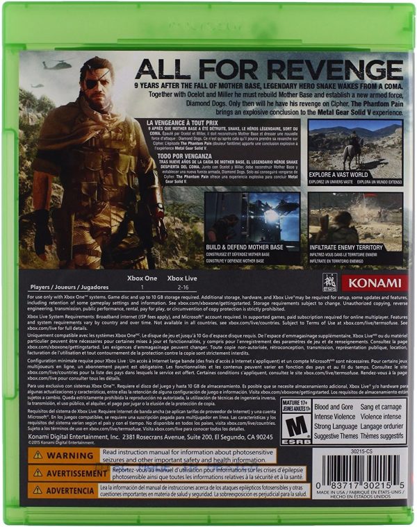 Gear Solid V - The Phantom Pain For  Xbox One  - Konami Metal