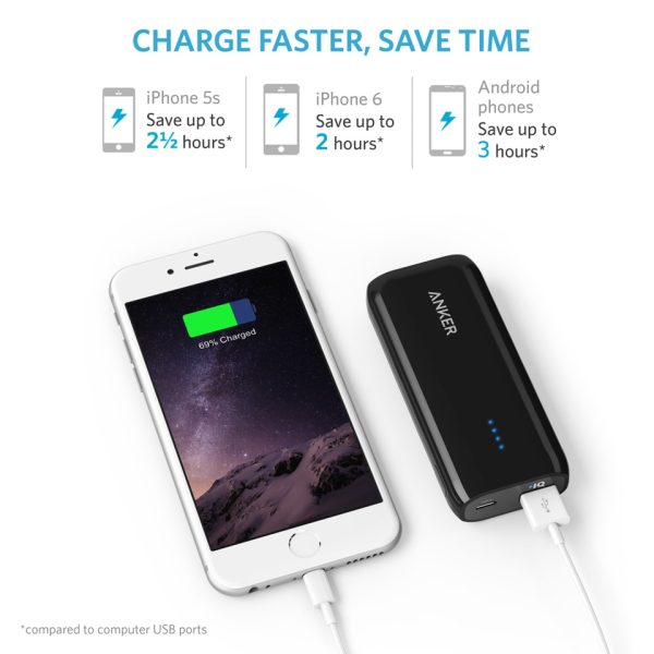 Anker Astro E1 5200mAh Powerbank - Black (A1211H12)