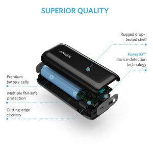 Anker Astro E1 5200mAh Powerbank - Black (A1211H12)