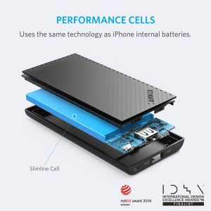 Anker PowerCore Slim 5000mAh Portable Charger - Black (A1250011)